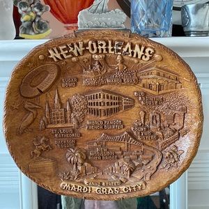 Vintage New Orleans Souvenir Plate Bowl Tray wall decor By Taco